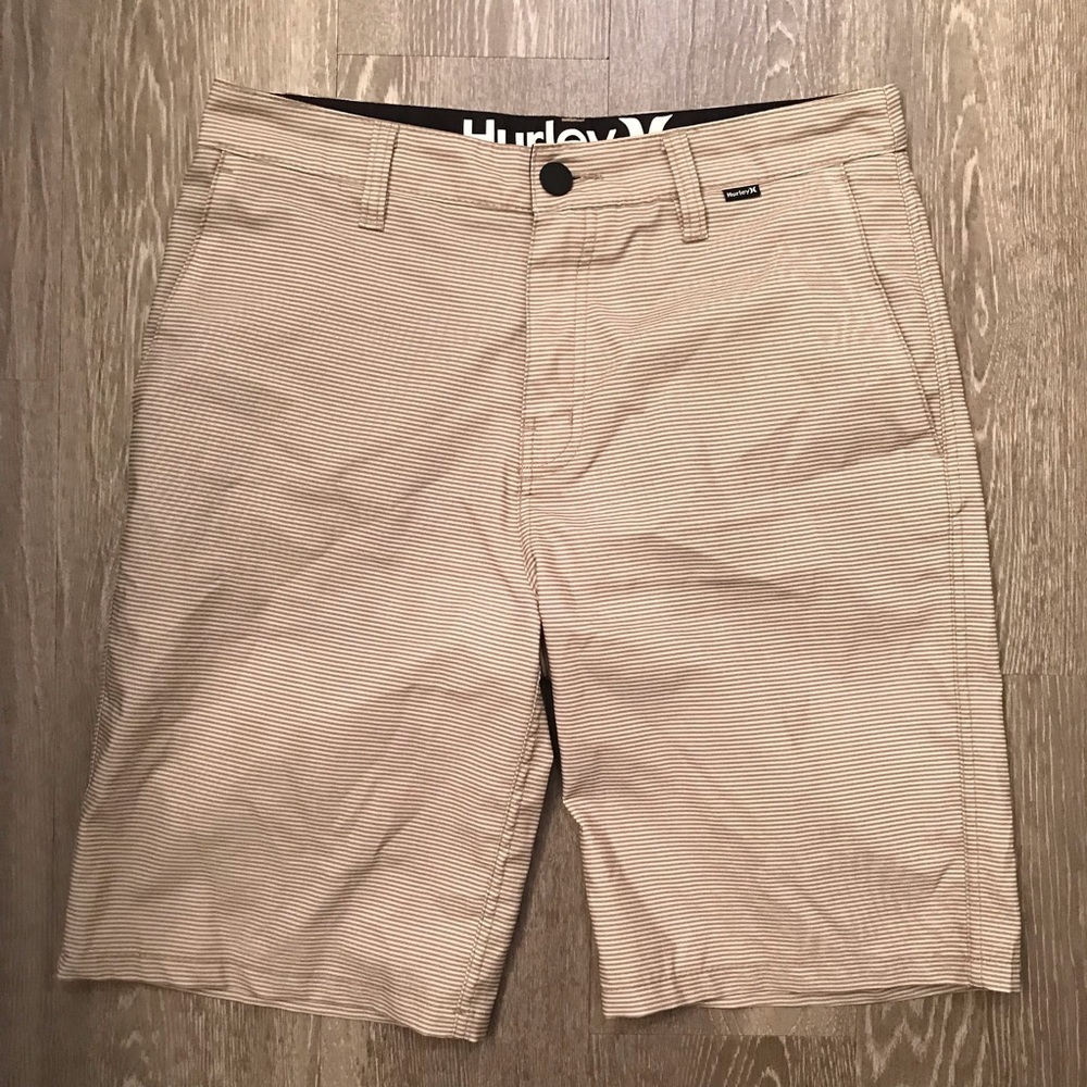 HURLEY Striped Flat Front Bermuda Golf Shorts Men’s Size 28​